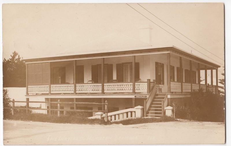 Bermuda; House With 1st Floor Verandah Named Waverley RP PPC, Unposted, c 30's