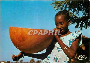 Postcard Modern Girl Africa has Calabash