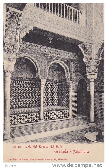 Sala del Reposo del Bano, GRANADA, Alhambra, Andalucia, Spain, 00-10s