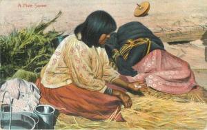 A Plute Squaw artist impression C-1910 Rieder postcard 4404