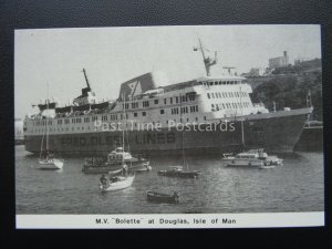 Isle of Man Shipping MV BOLETTE c1980's Postcard by Mannin