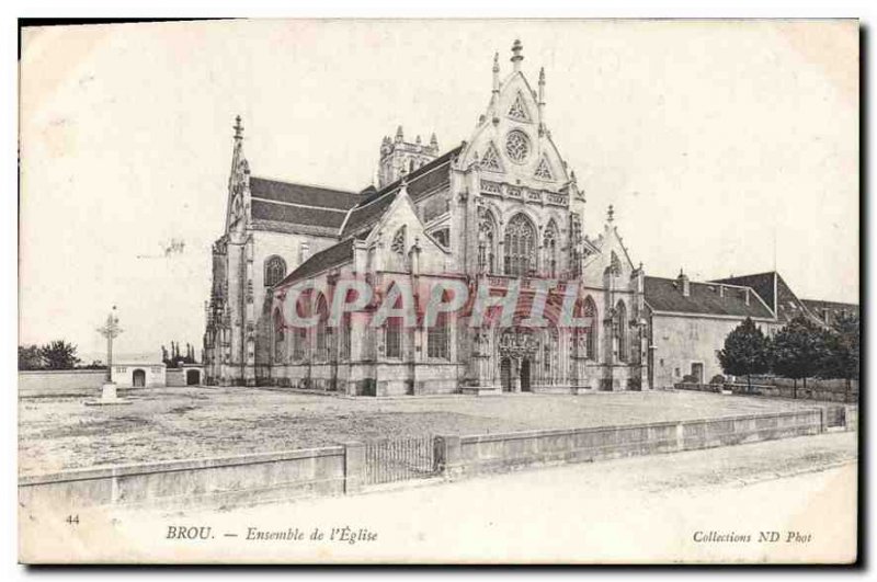 Postcard Old Brou the church together