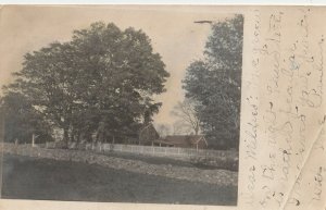 VINTAGE POSTCARD EARLY SCENE RURAL CT WITH SANDYHOOK AND ANSONIA POSTMARKS 1906