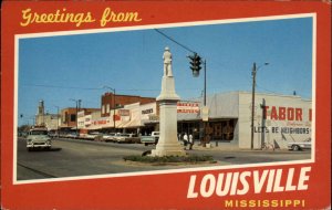 Louisville Mississippi MS Tabor Drugs Pickup Truck 1960s Cars Vintage Postcard