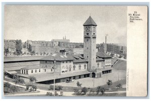 Baltimore Maryland Postcard Mt. Royal Station Exterior View 1905 Vintage Antique