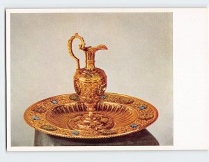 Postcard The Christening font and vessel, Kunsthistorisches Museum, Austria