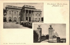 The Belmont Marble House, Newport RI Undivided Back Vintage Postcard I75