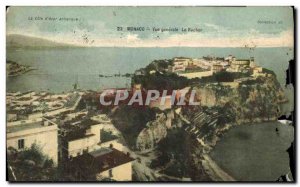 Old Postcard Monaco Vue Generale The Rock