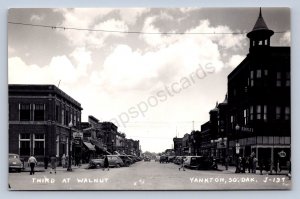 K5/ Yankton South Dakota Postcard RPPC c40-50s Third at Walnut Stores 347