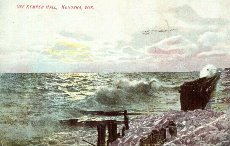 C.1900-07 Off Kemper Hall, Kenosha, Wis. Postcard P172