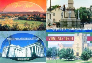 VIRGINIA: Lot of (4) Modern Picture Postcards -  Continental Size (4X6)