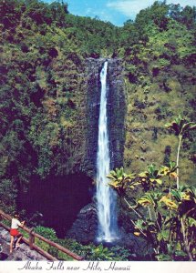 VINTAGE POSTCARD CONTINENTAL SIZE AKAKA FALLS NEAR HILO HAWAII 1970s