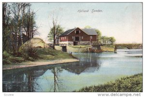 HALLAND, Sweden, 1900-1910s; House, Bridge