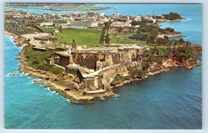 Aerial View of El Morro Castle SAN JUAN Puerto Rico Postcard