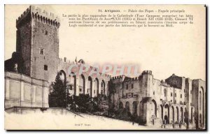 Old Postcard Avignon Popes' Palace Facade principale