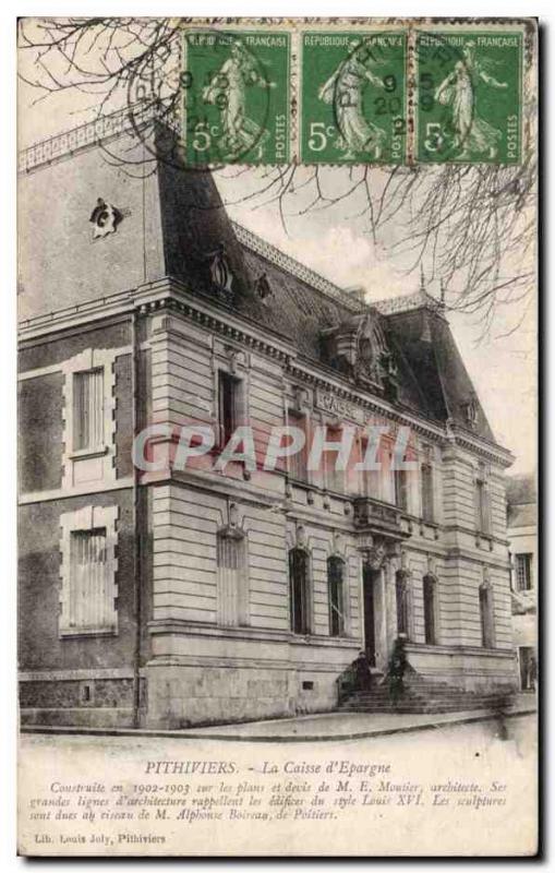 Pithiviers - The Caisse d'Epargne - Old Postcard