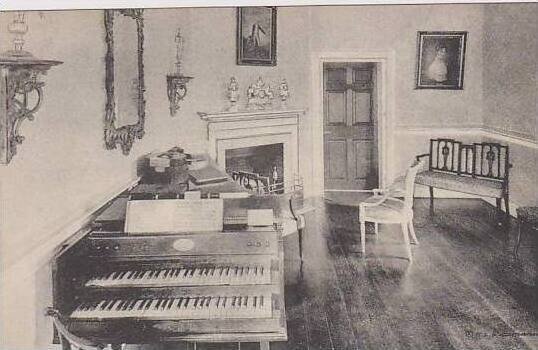 Virginia Mount Vernon Home Of George Washington Miss Custis Music Room Albertype