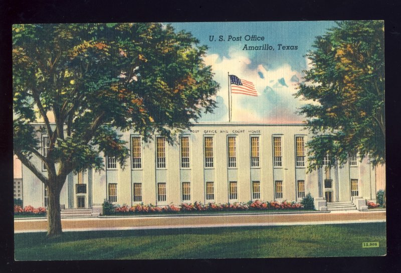 Amarillo, Texas/TX Postcard, U.S. Post Office, 1950's?