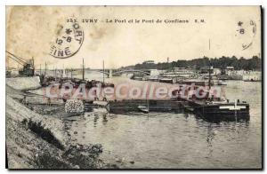 Ivry Postcard Old Port and Bridge Confians