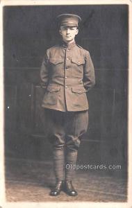 Military Man Military Real Photo Soldier Unused 