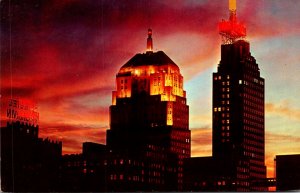 Oklahoma Oklahoma City Skyscrapers At Sunset