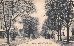 North Franklin Street Delaware Ohio postcard