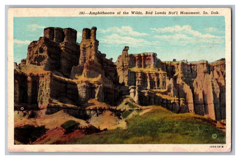 Amphitheatre Of The Wilds Bad Lands Nat'l Monument South Dakota Postcard