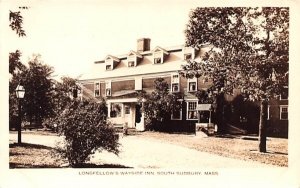 Longfellow's Wayside Inn in South Sudbury, Massachusetts Real Photo.