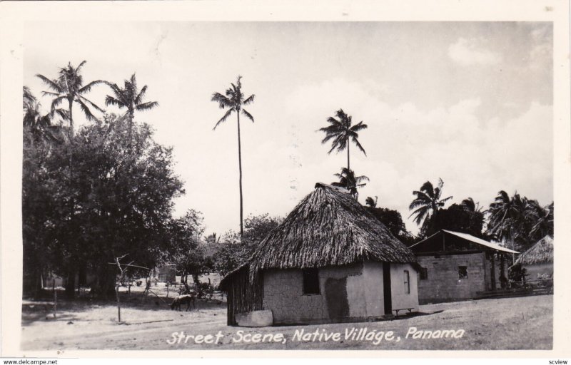 RP; Street Scene, Native Village, Panama, 1910s