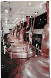Miller High Life Brewhouse Kettles, Milwaukee, Wisconsin, Advertising Postcard