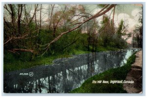 c1905 The Mill Race Ontario Ingersoll Canada Antique Posted Postcard