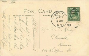 Dansville New York Hyland House 1910 Postcard Delong Stationery 11712 