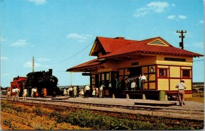 Postcard Strasburg Railroad Depot Route 741 in Strasburg, Pennsylvania~3827