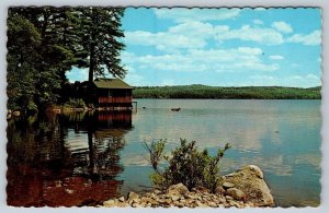 Crystal Clear Waters, Souvenir Warwick Quebec, Vintage 1970 Chrome Postcard