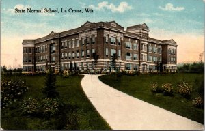 Postcard State Normal School in La Crosse, Wisconsin