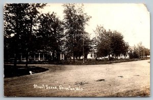 Wisconsin RPPC Real Photo Postcard - Street Scene - Shiocton - 1915