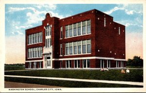 Iowa Charles City Washington School Curteich