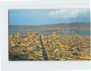 Postcard Spectacular view as seen from Twin Peaks, San Francsico, California