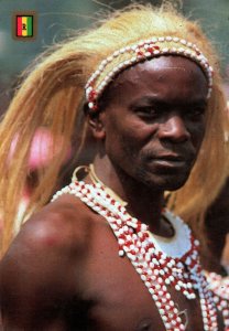 VINTAGE CONTINENTAL SIZE POSTCARD RWANDA INTORE DANCER 