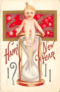 Happy New Year Year Date 1911 Postcard