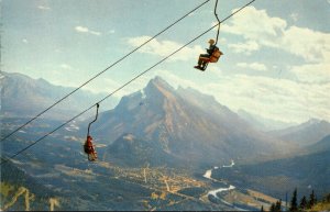 Canada Canadian Rockies The Chair Lift On Mt Norquay