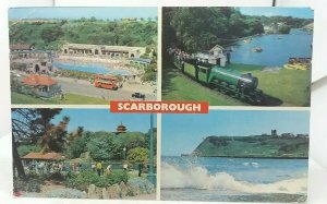 Vtg Multiview Postcard Scarborough Miniature Railway North Bay Swimming Pool 75