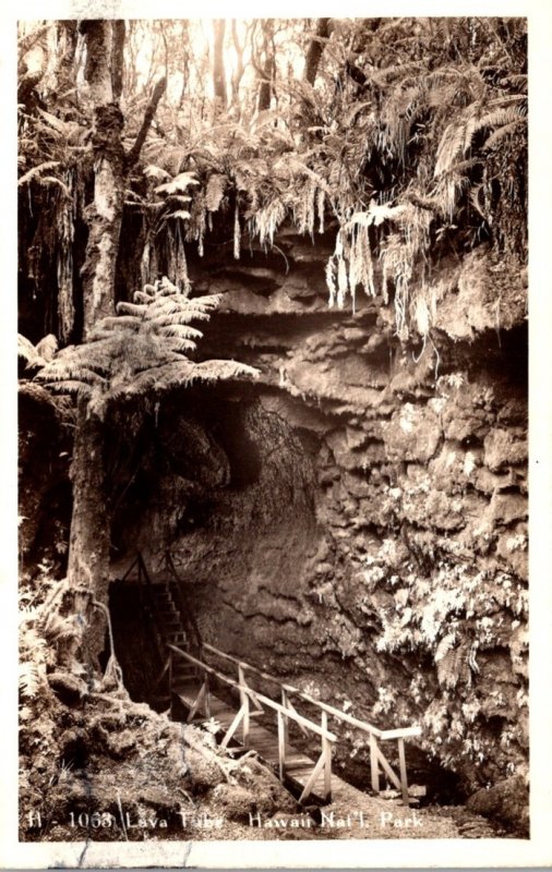 Hawaii National Park Lava Tube 1938 Real Photo