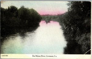 View of the Des Moines River at Livermore LA Vintage Postcard A74