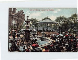 Postcard The Municipal Gardens Southport England