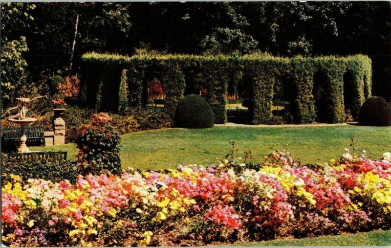 Victoria British Columbia Canada Butchart Gardens Coast Publishing Postcard Vtg 