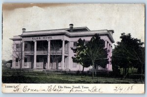 Terrell Texas TX Postcard Elks Home Building Exterior Trees 1908 Antique Vintage