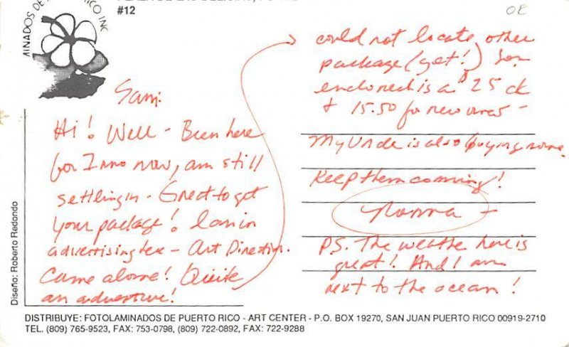 Art Center Puerto Rico Postcard