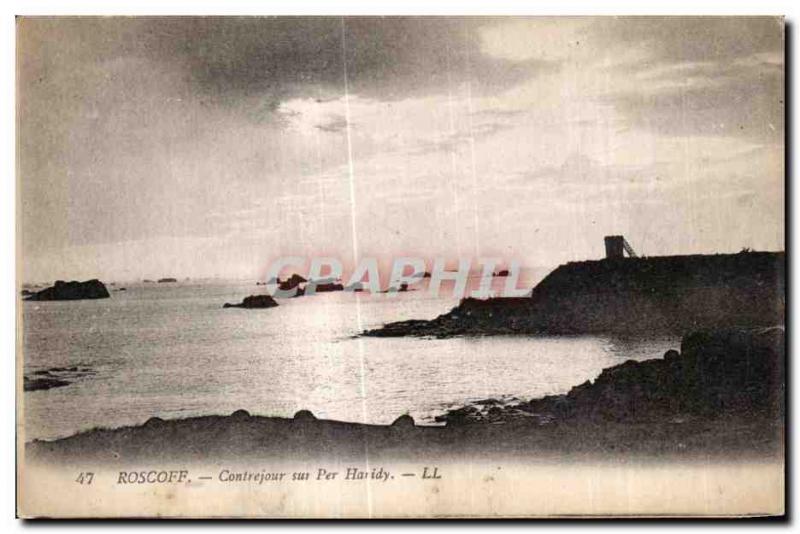 Old Postcard Roscoff Contrejour about Per Haridy