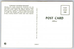 Covington Virginia~4 Covered Bridges~Vintage Postcard